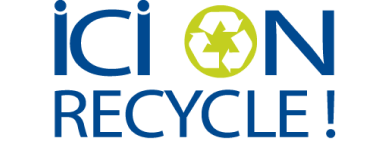Written logo of the ICI on recycle recognition program. 