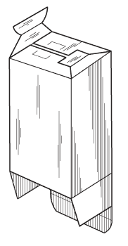 Dieline of a Quad Lock Bottom box