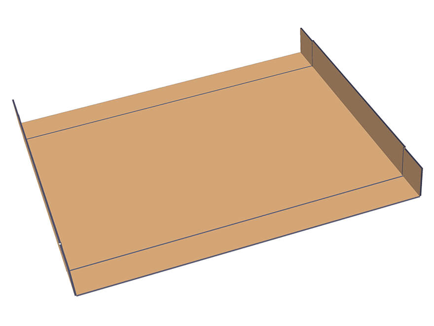 Base with folded ends