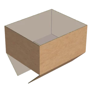 Boîte à rabats au fond seulement (HSC)